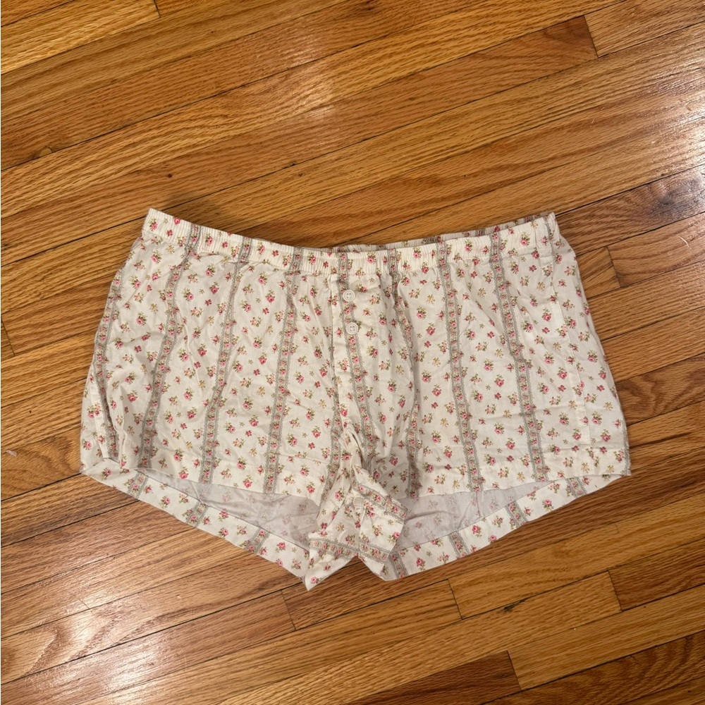 Brandy Melville Floral Pajama Shorts